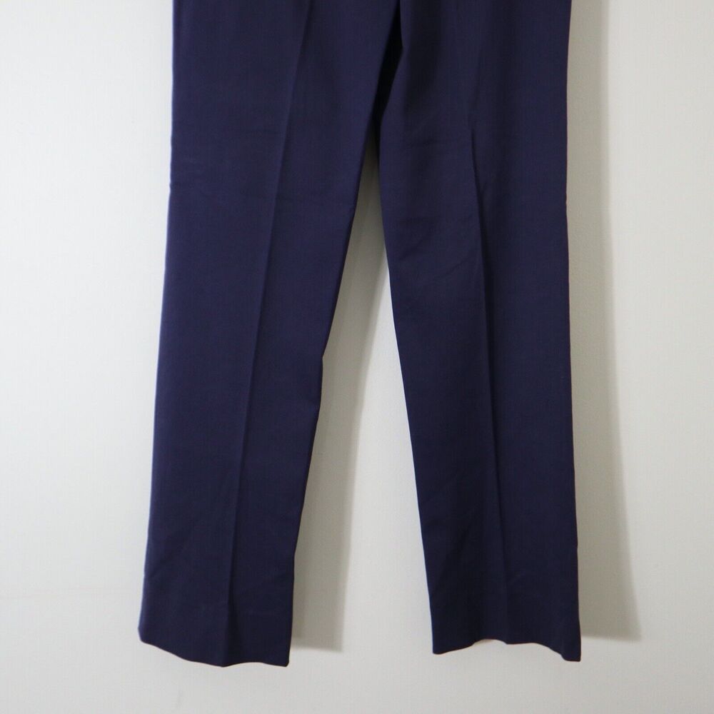 Piazza Sempione IT 46 US 10 High Rise Pants Straight Leg Blue Stretch Cotton - Picture 8 of 9